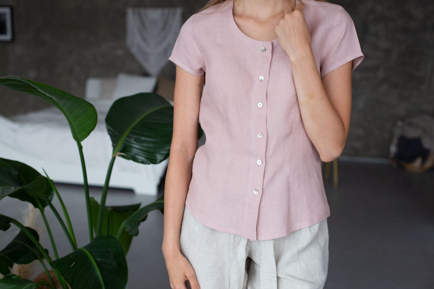 0354 - light pink blouse
