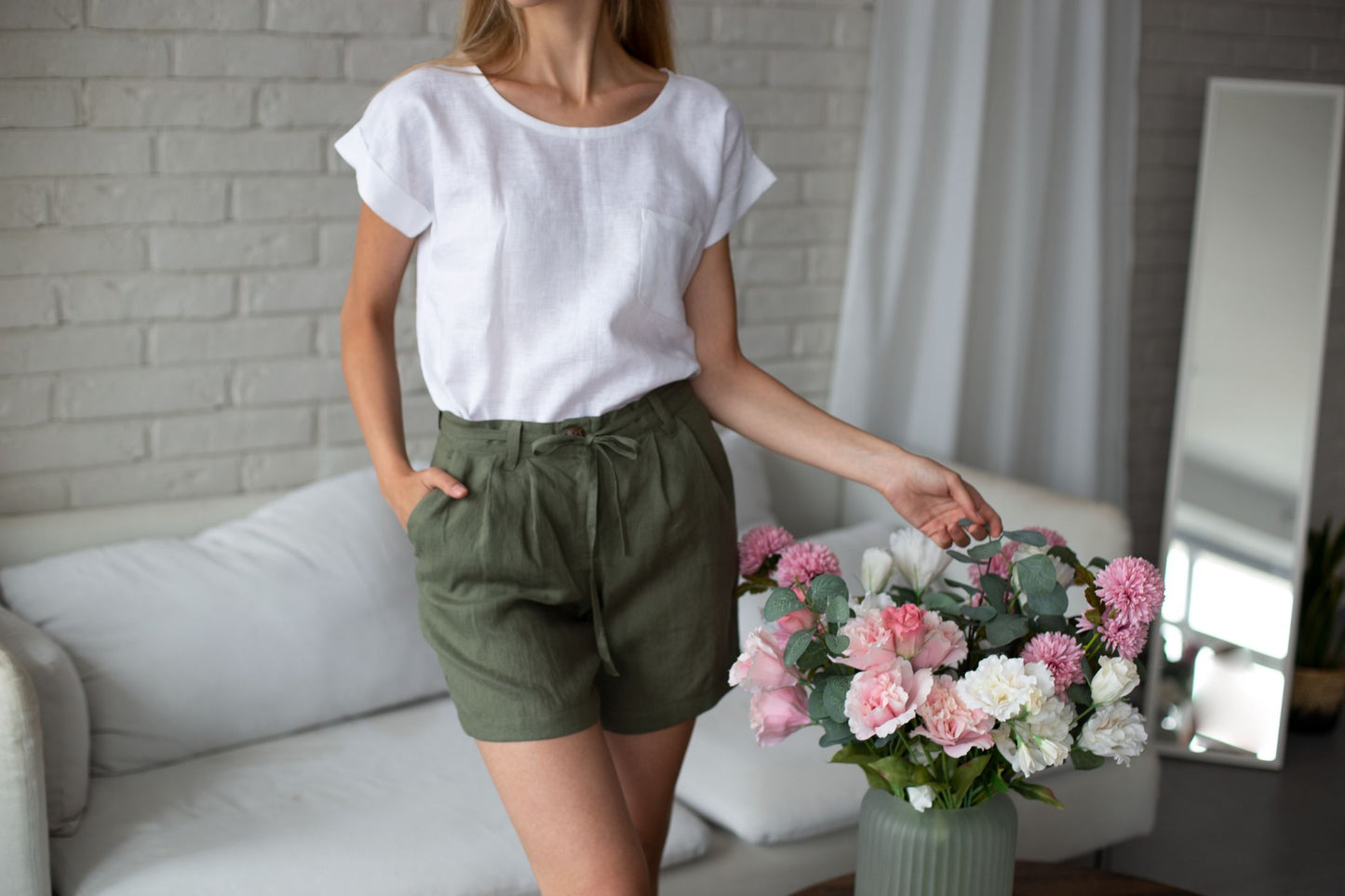 0417 – green short shorts