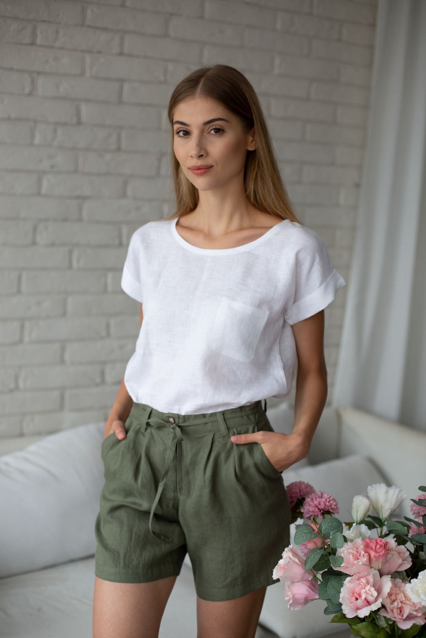 0417 – green short shorts