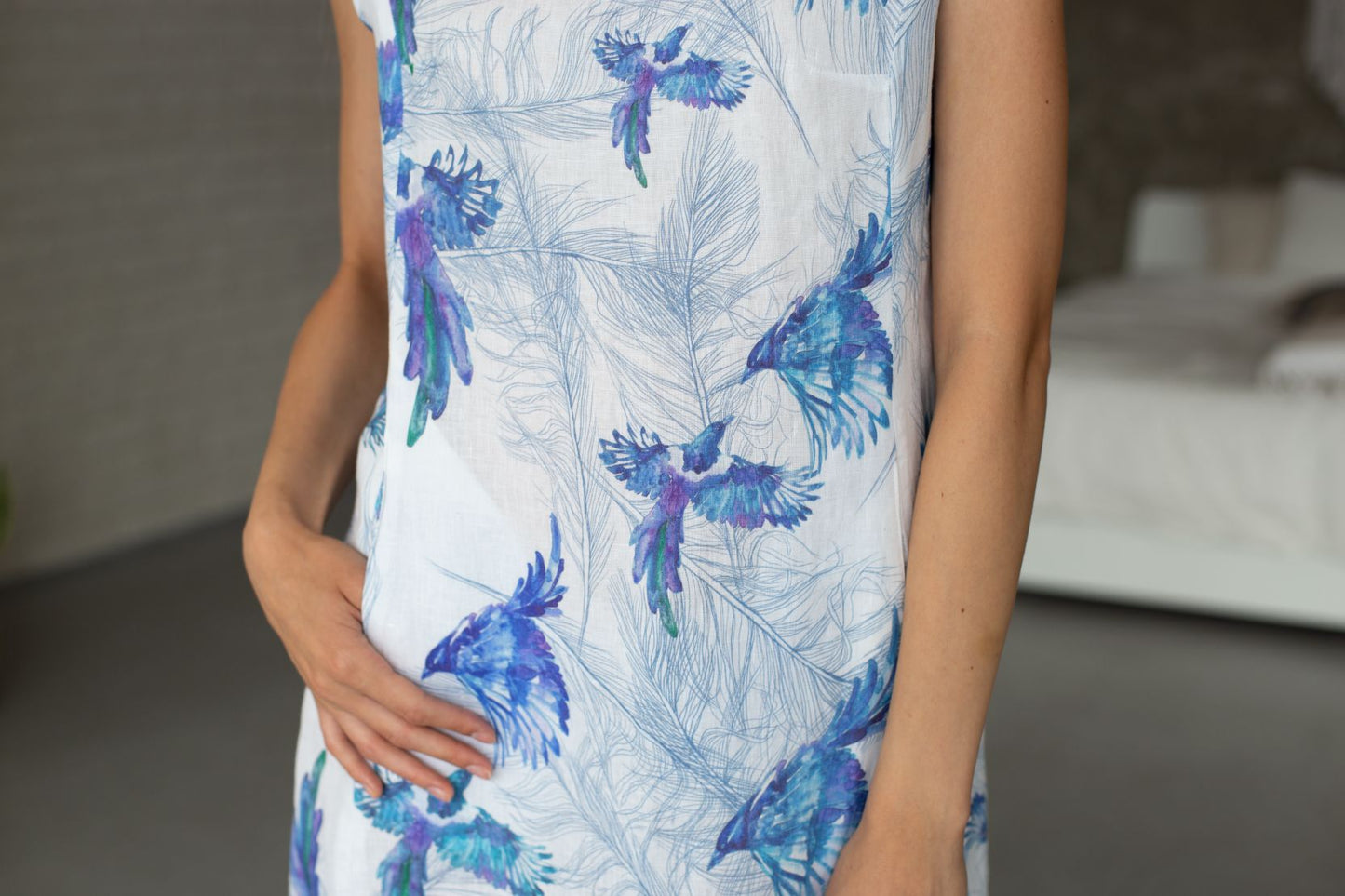 0648 – blue birds dress